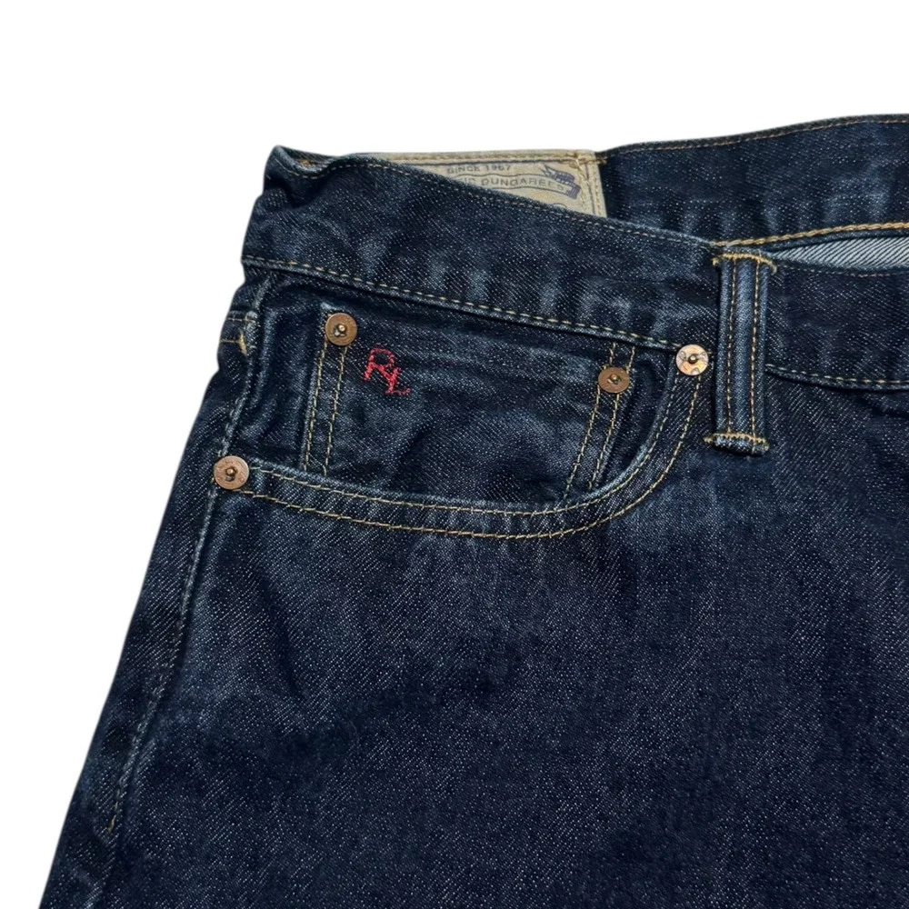 Polo Ralph Lauren Dark Wash Thompson Relaxed Fit Jeans Men's‎ 34x30 100% Cotton